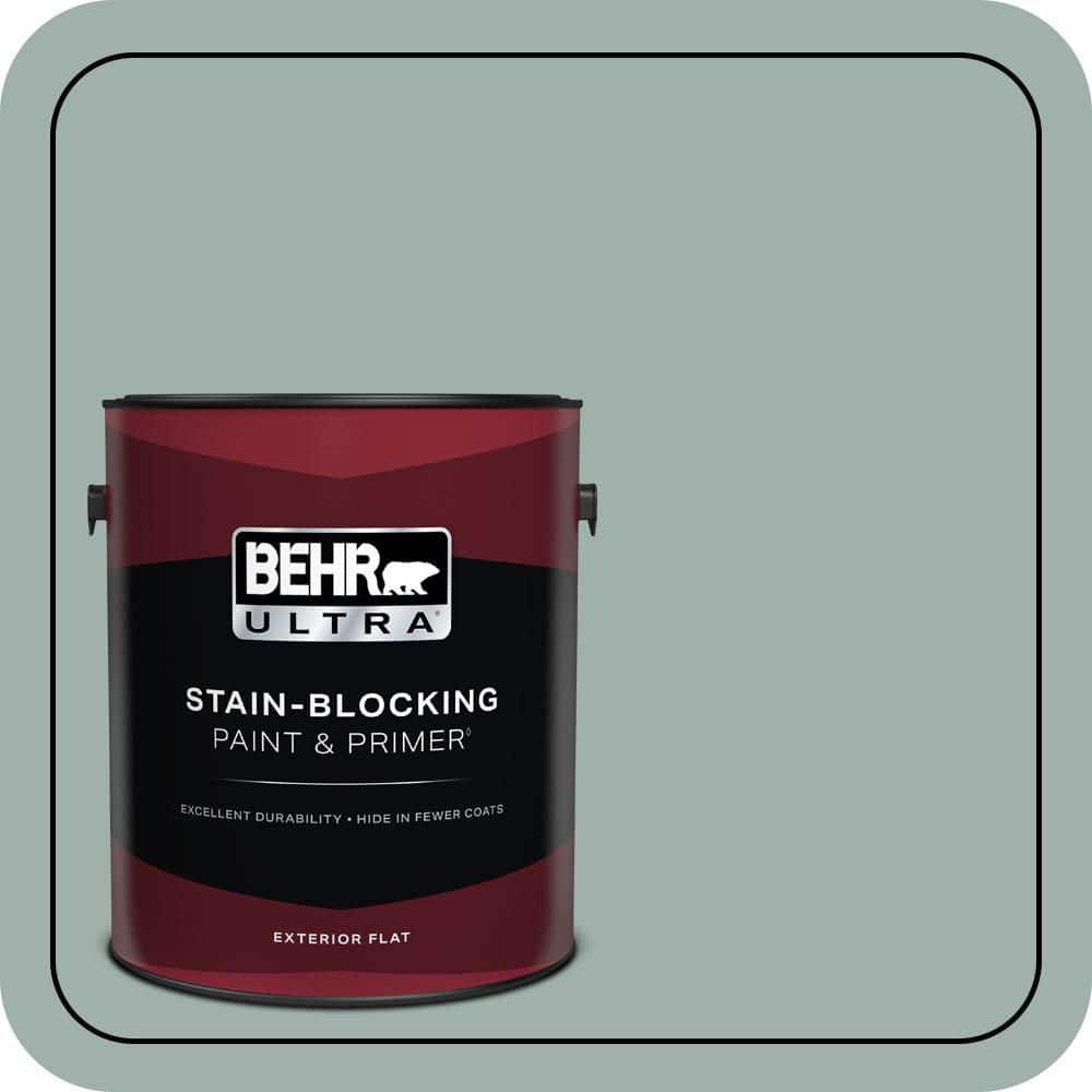 BEHR ULTRA 1 gal. #N430-3 Garden Vista Flat Exterior Paint & Primer