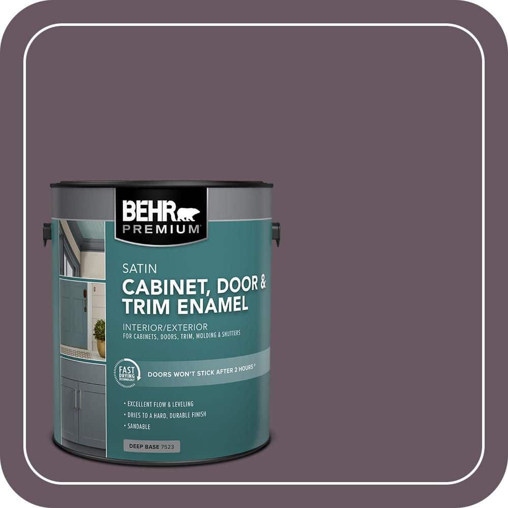 BEHR PREMIUM 1 gal. #N100-6 Urban Legend Satin Enamel Interior/Exterior Cabinet, Door & Trim Paint