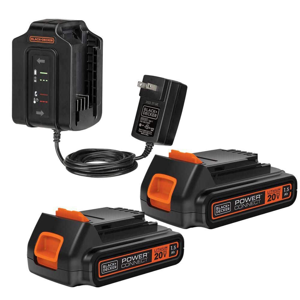 BLACK+DECKER 20V MAX 1.5 Ah Battery 2-Pack and Dual Charger (1)