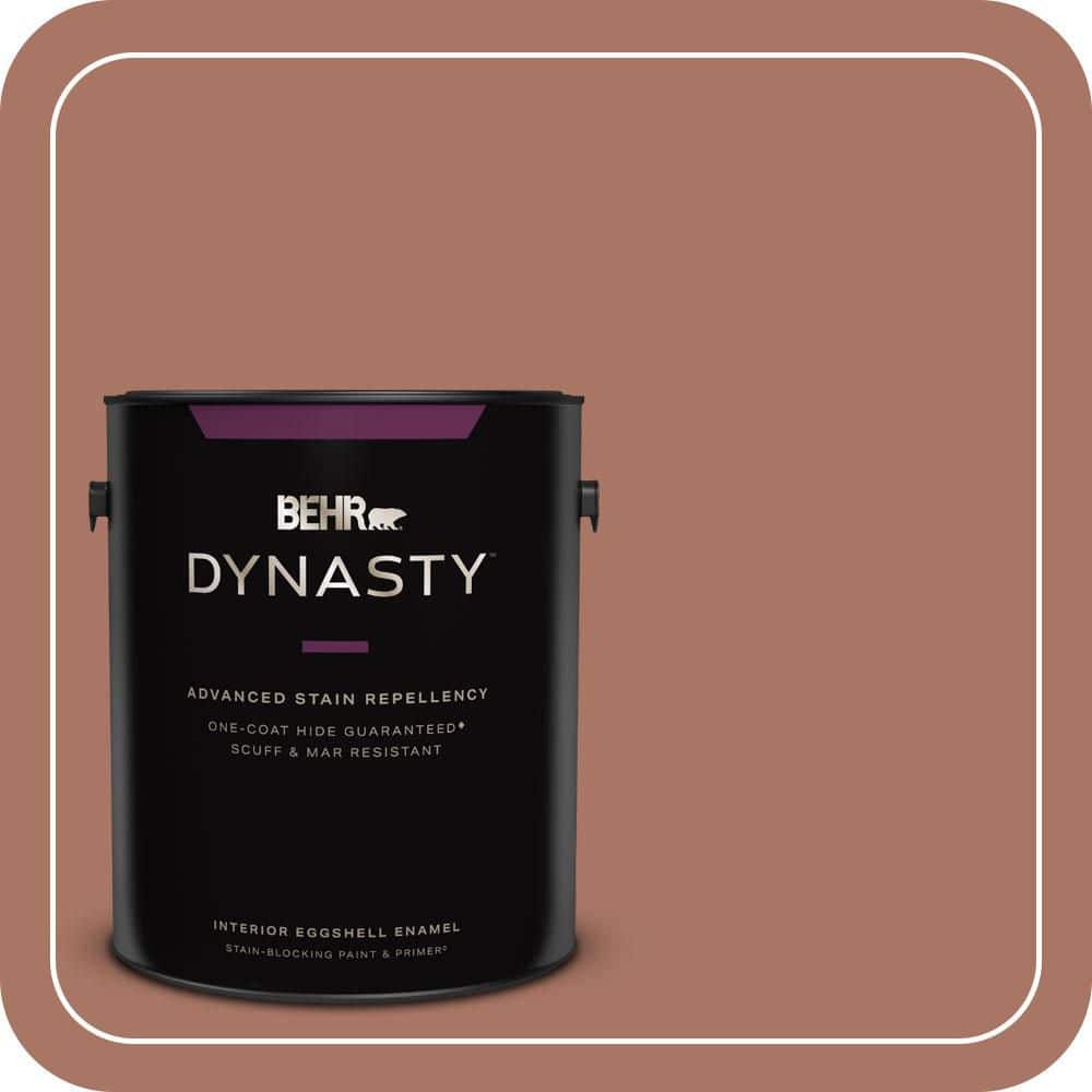 BEHR DYNASTY 1 gal. #MQ1-60 Sienna One-Coat Hide Eggshell Enamel Interior Stain-Blocking Paint & Primer