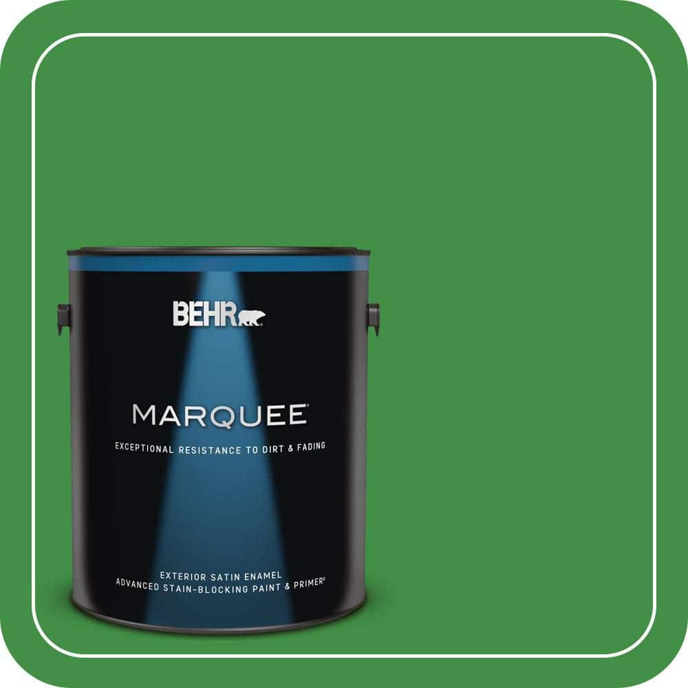 BEHR MARQUEE 1 gal. #P390-7 Park Picnic Satin Enamel Exterior Paint & Primer