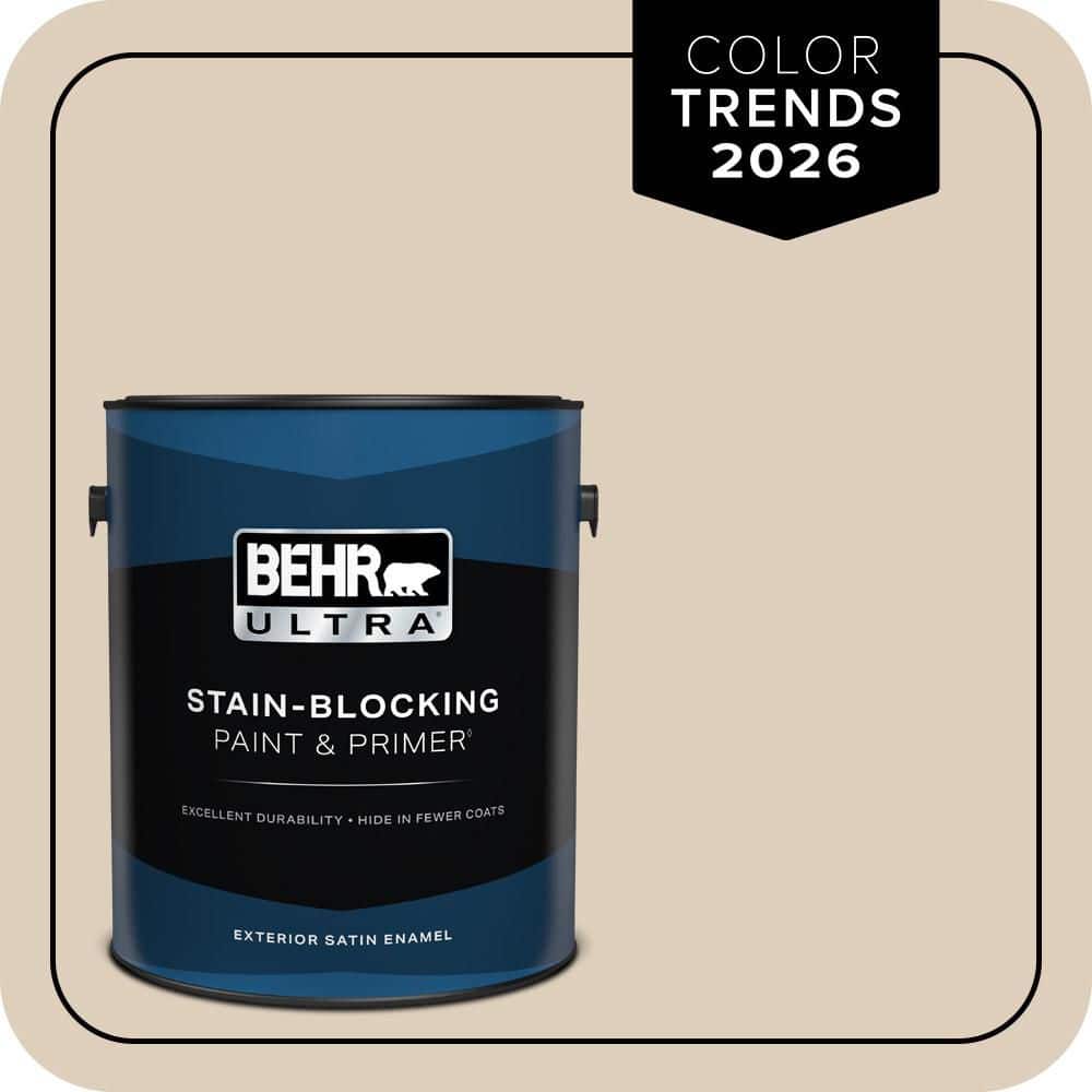 BEHR ULTRA 1 gal. #MQ3-11 Dainty Lace Satin Enamel Exterior Paint & Primer
