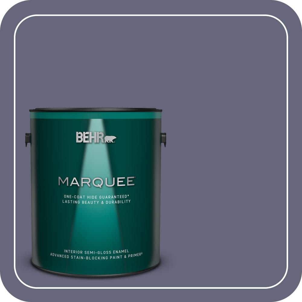 BEHR MARQUEE 1 gal. #630F-6 Violet Evening Semi-Gloss Enamel Interior Paint & Primer