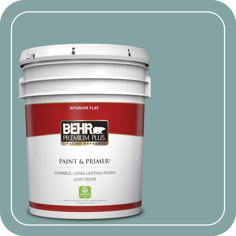 BEHR PREMIUM PLUS 5 gal. #MQ6-07 Schooner Flat Low Odor Interior Paint & Primer