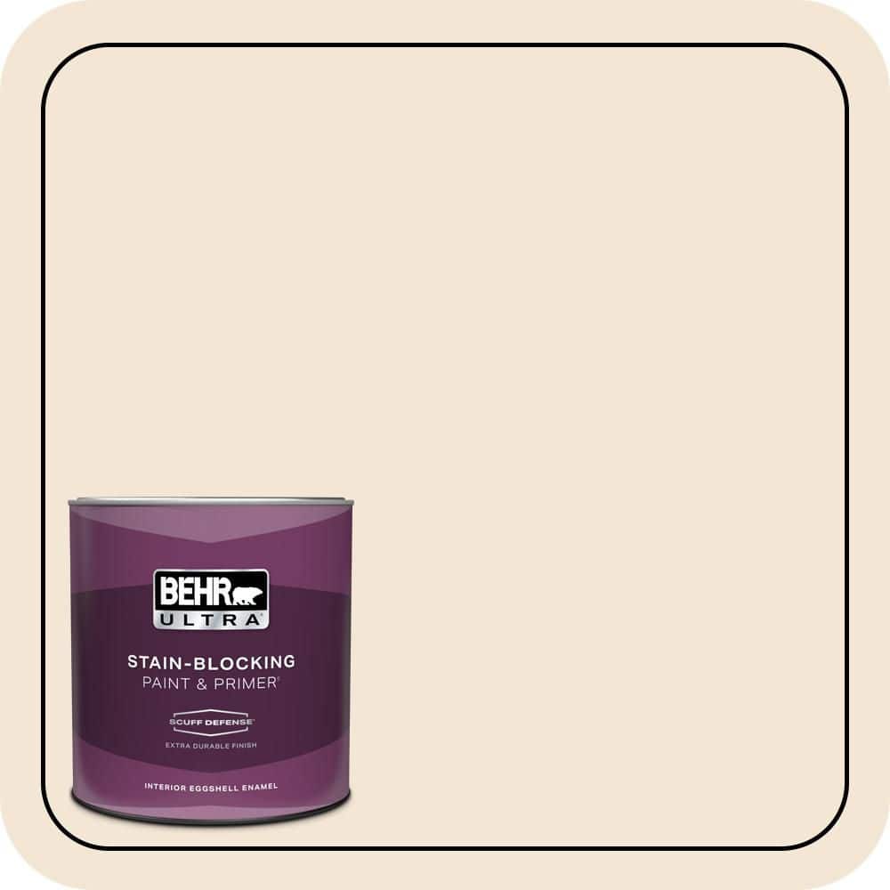 BEHR ULTRA 1 qt. #S290-1 Vanilla Paste Extra Durable Eggshell Enamel Interior Paint & Primer