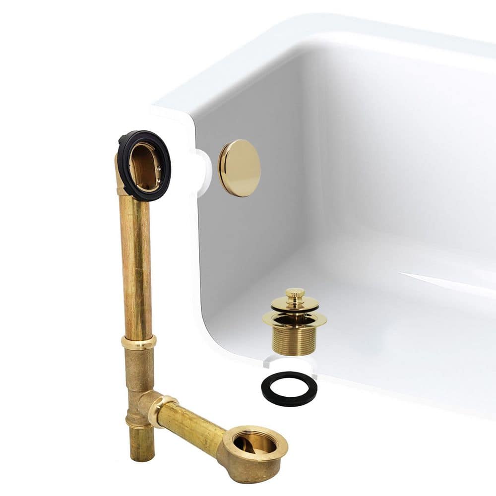 Westbrass 14 in. Brass Bath Waste Drain Assembly (1)