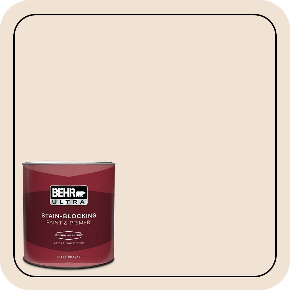 BEHR ULTRA 1 qt. #N250-1 Clay Dust Extra Durable Flat Interior Paint & Primer