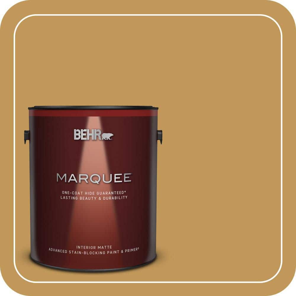 BEHR MARQUEE 1 gal. #330D-6 Townhouse Tan Matte Interior Paint & Primer