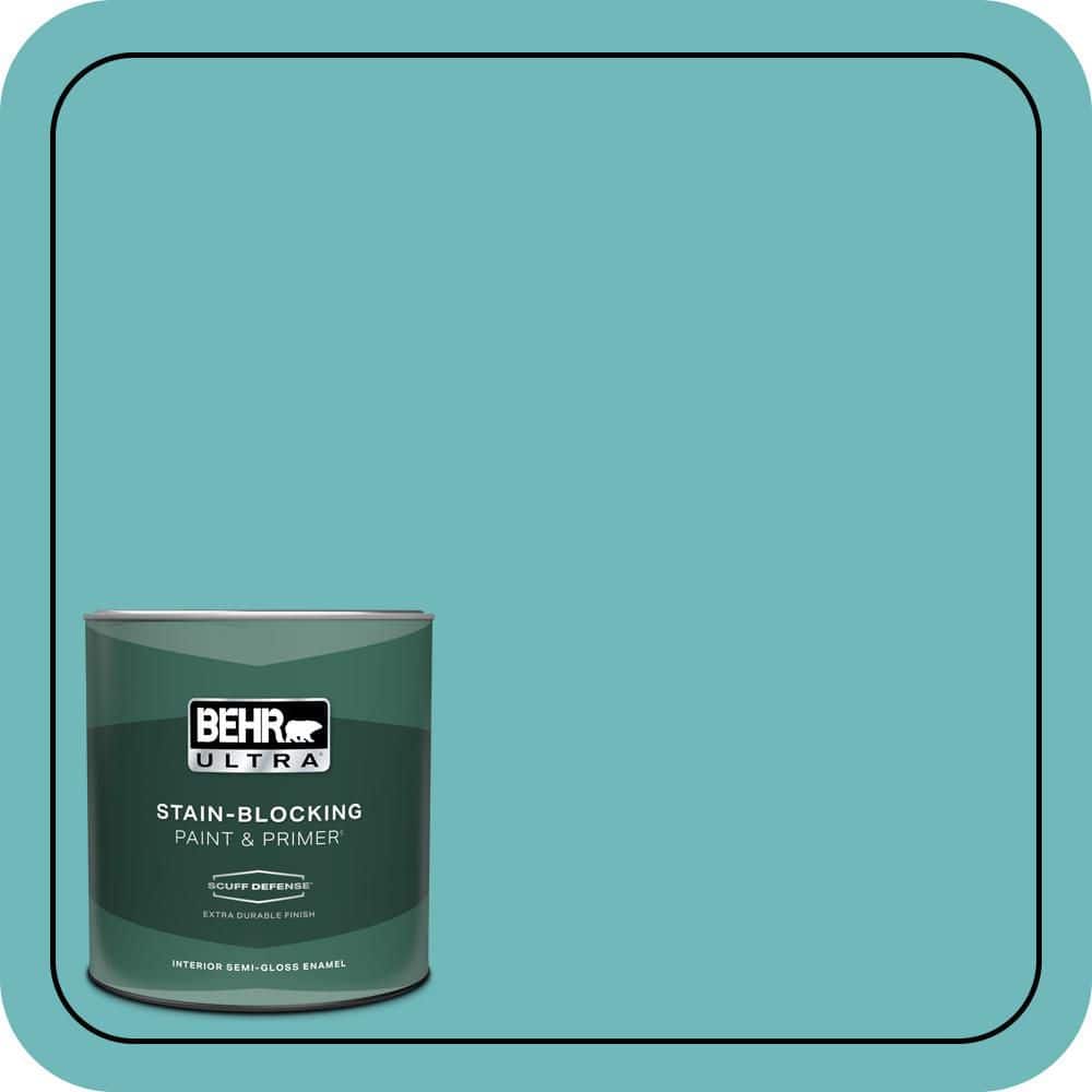 BEHR ULTRA 1 qt. #510D-5 Surfer Extra Durable Semi-Gloss Enamel Interior Paint & Primer