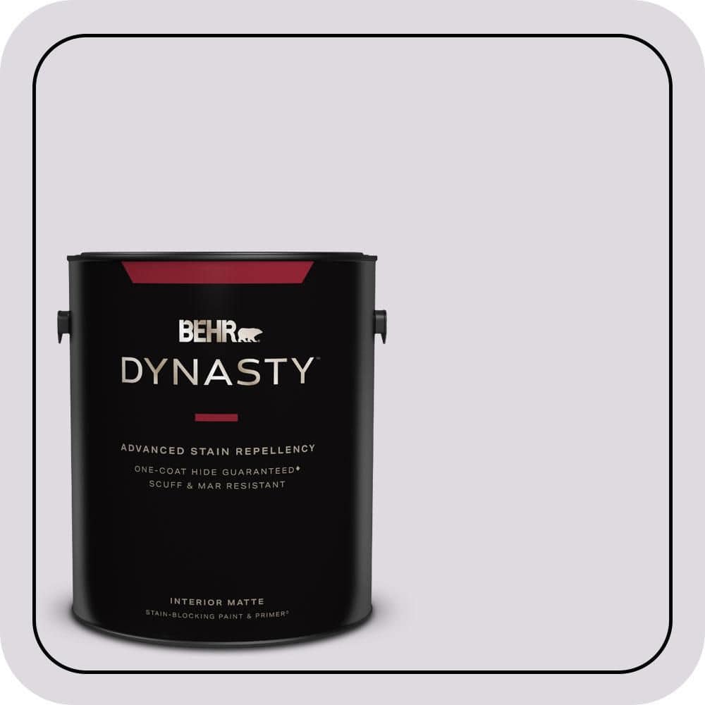 BEHR DYNASTY 1 gal. #PR-W01 Mystical Mist Matte Interior Stain-Blocking Paint & Primer