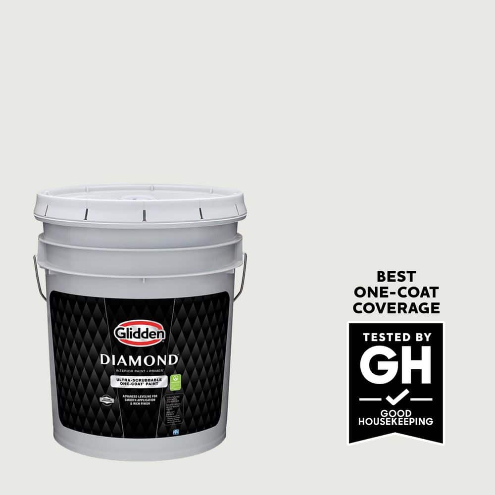 Glidden Diamond 5 gal. PPG1010-1 Pegasus Eggshell Interior Paint with Primer