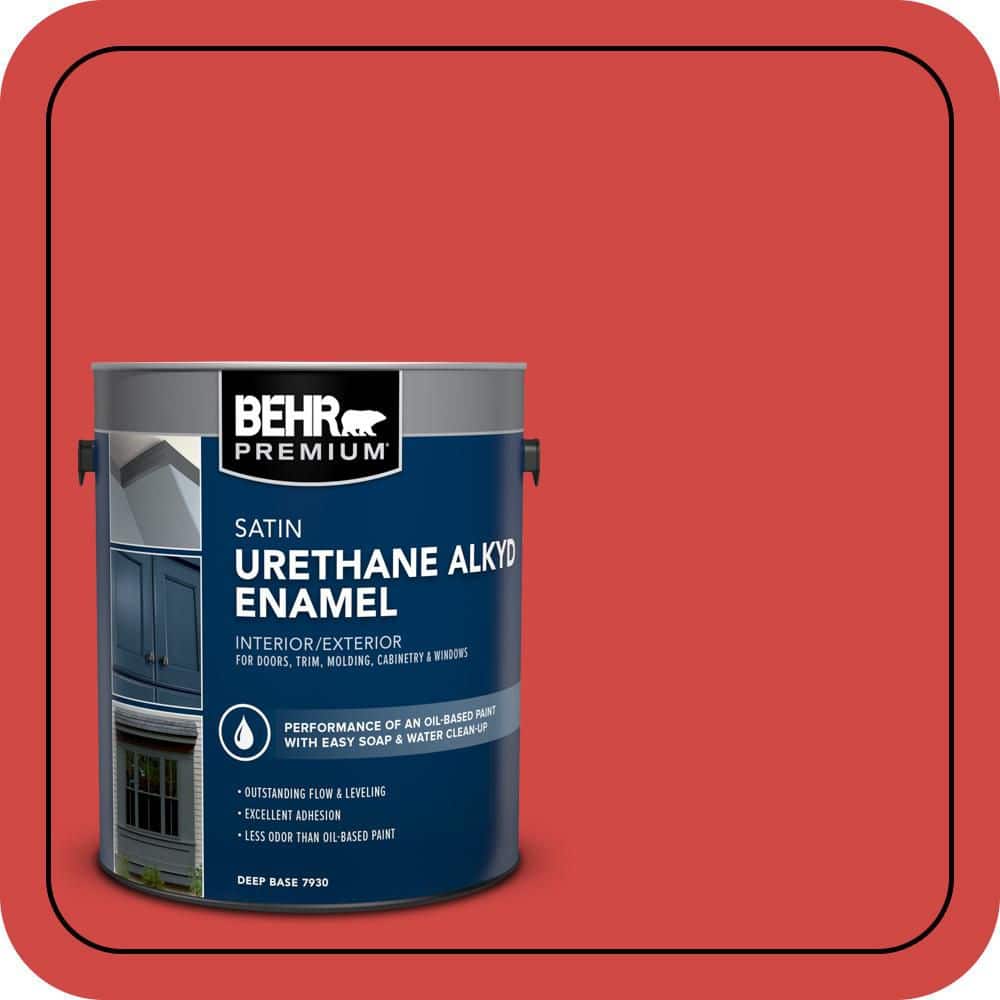 BEHR PREMIUM 1 gal. #P170-6 Race Car Stripe Urethane Alkyd Satin Enamel Interior/Exterior Paint