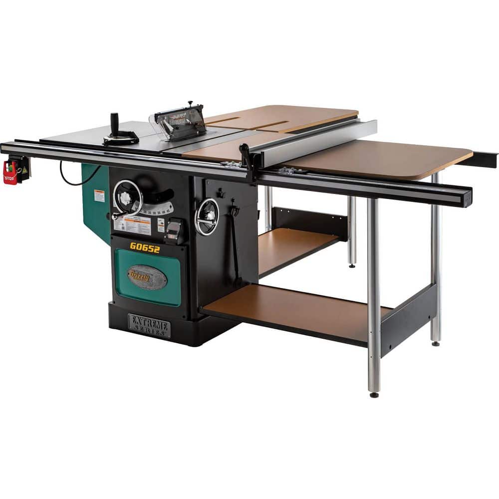 Grizzly Industrial 10 in. 5 HP 3-Phase Heavy-Duty Cabinet Table Saw (2)
