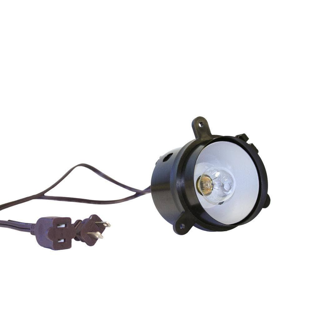 Unbranded 18/2 Black Furniture Incandescent Can Light with 2 ft. Male and Female Extension Cord Leads