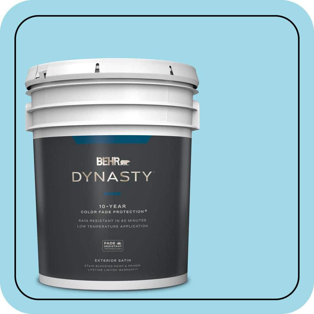 BEHR DYNASTY 5 gal. #520A-3 Nevada Sky Satin Enamel Exterior Stain-Blocking Paint & Primer