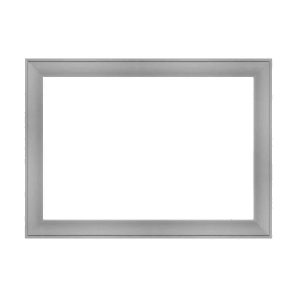 Amanti Art Mirror Makeover Flair Polished Nickel 29.25 in. W x 21.25 in. H Bathroom Mirror Frame Border Kit-Fits a 28 x 20 mirror (1)