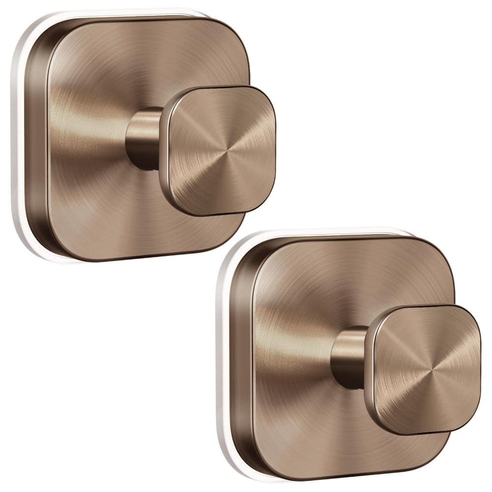 Unbranded Heavy Duty Suction Cup Hooks for Shower and Wall, Towel and Robe Hangers, Champagne Bronze 2 Pack Set