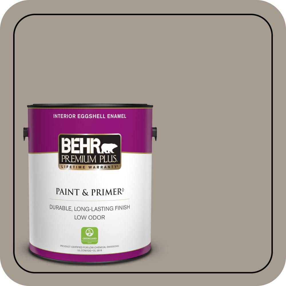 BEHR PREMIUM PLUS 1 gal. #N200-4 Rustic Taupe Eggshell Enamel Low Odor Interior Paint & Primer