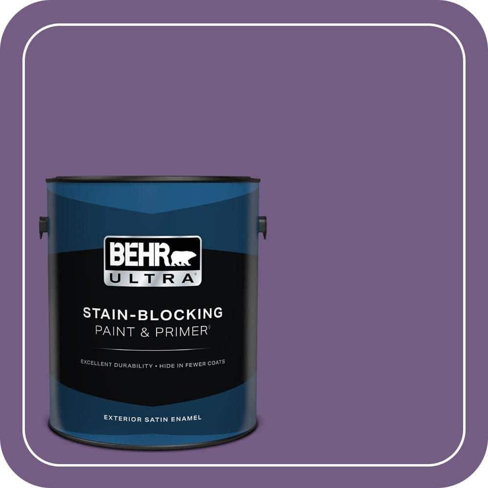 BEHR ULTRA 1 gal. #650B-7 Mystical Purple Satin Enamel Exterior Paint & Primer