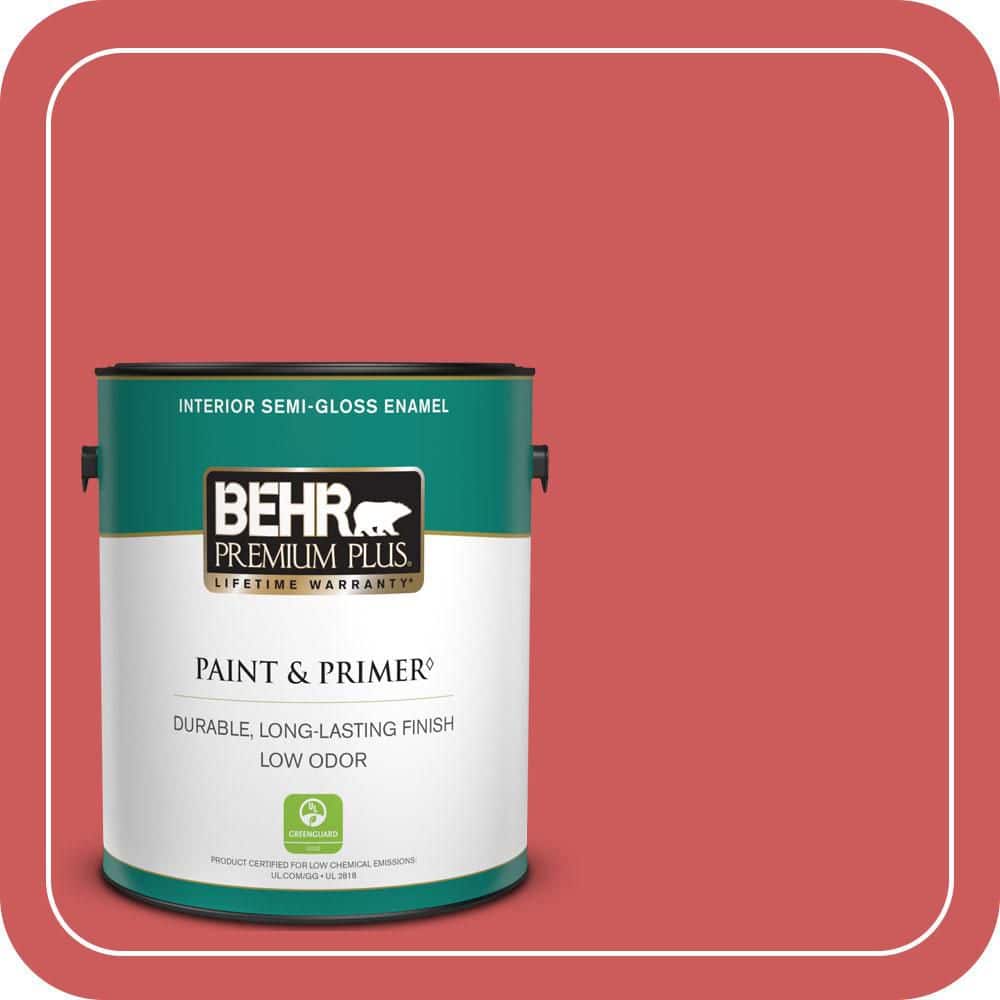 BEHR PREMIUM PLUS 1 gal. #P160-5 Pinkadelic Semi-Gloss Enamel Low Odor Interior Paint & Primer