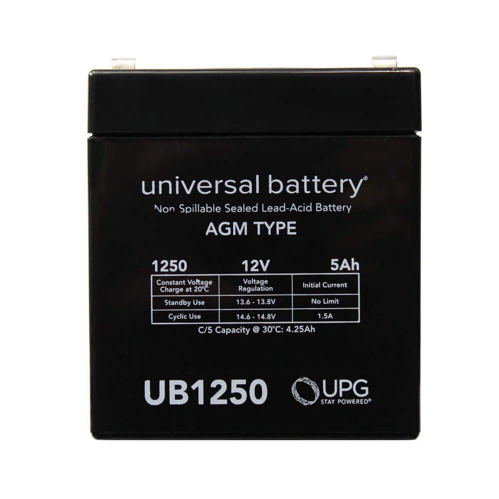 UPG 12-Volt 5 Ah F1 Terminal Sealed Lead Acid (SLA) AGM Rechargeable Battery