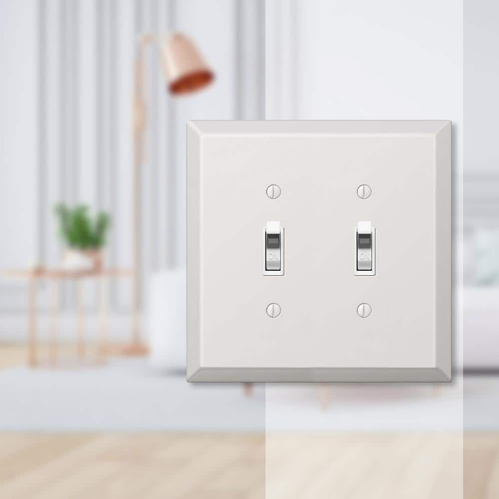 AMERELLE Oversized 2 Gang Toggle Steel Wall Plate (2)