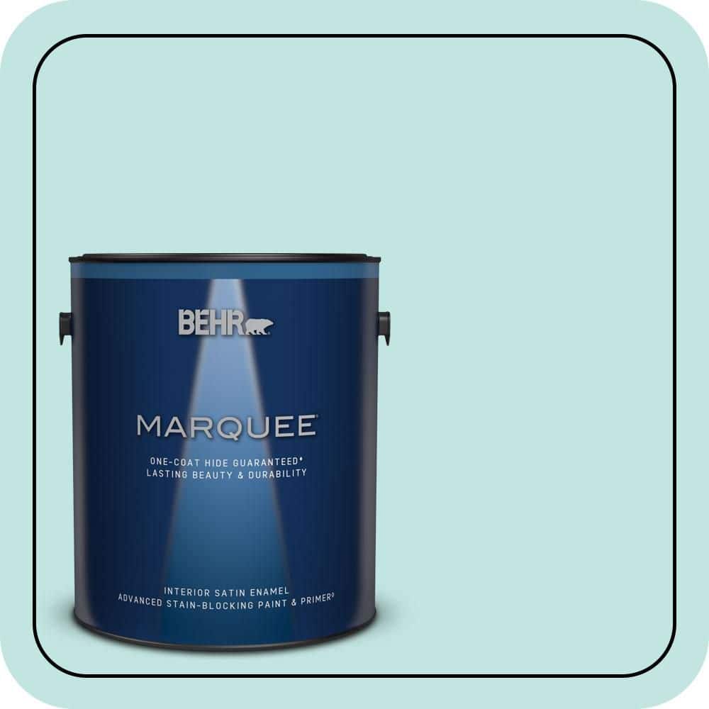 BEHR MARQUEE 1 gal. #510C-2 Windwood Spring Satin Enamel Interior Paint & Primer