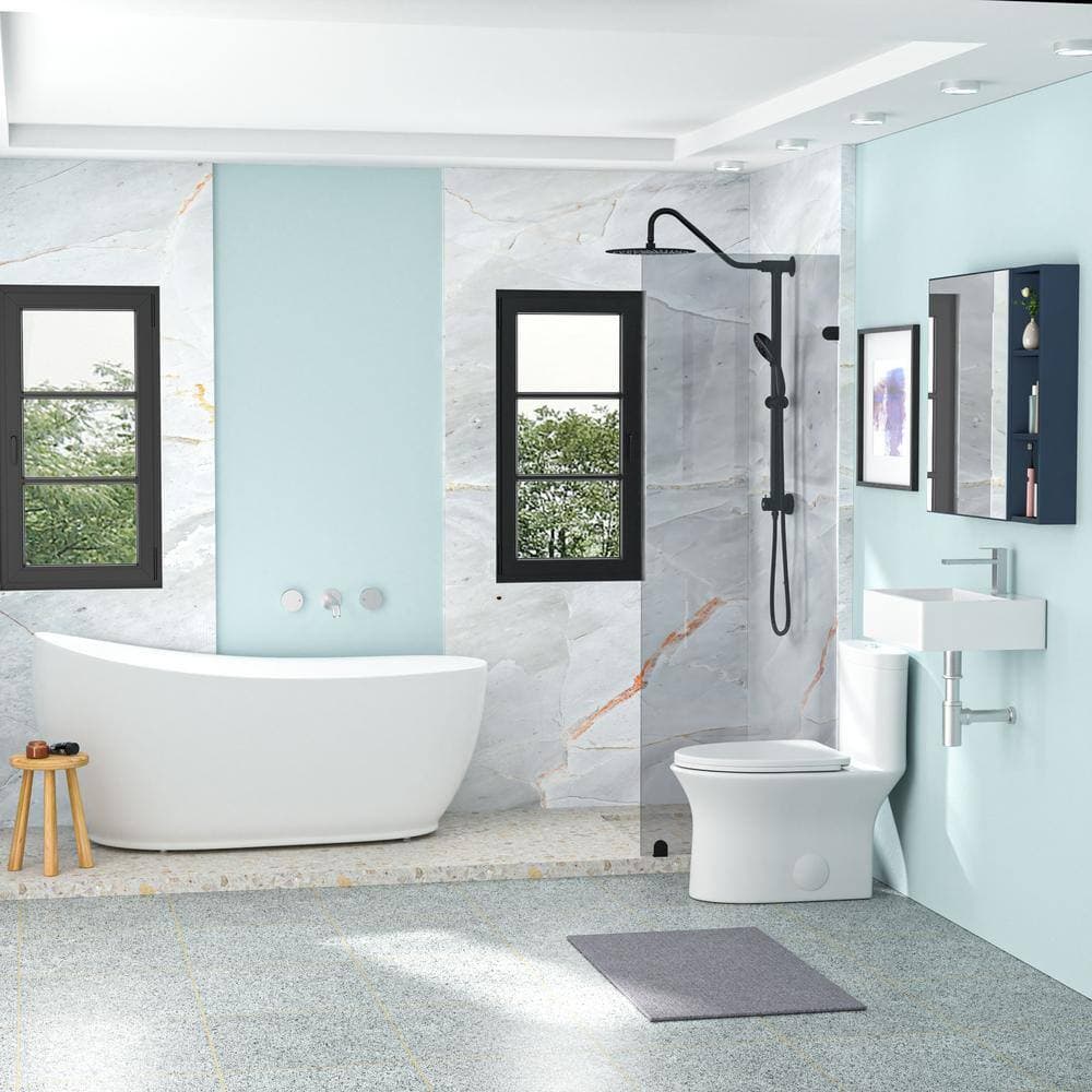 Unbranded 20.80 in. L x 16.30 in. W x 6.00 in. H Compact Wall-Mounted Bathroom Ceramic Sink with Overflow in White (2)