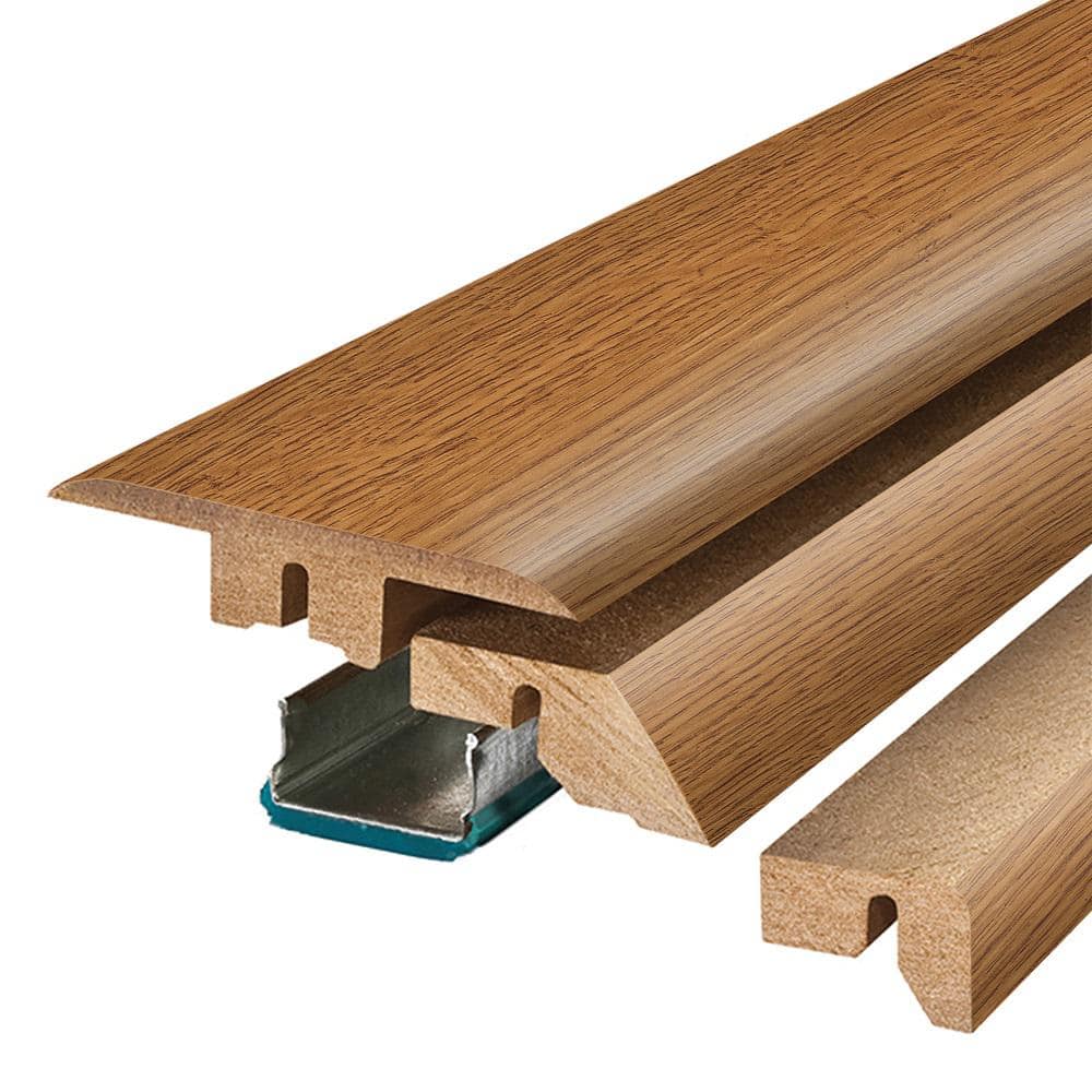 PERFORMANCE ACCESSORIES Penny Anndel 0.75 in. T x 2.37 in. W x 78.7 in. L Textured Wood Look Laminate Moulding/Trim 4 in 1 Molding