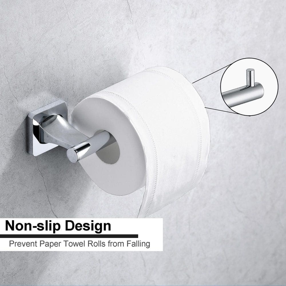 ruiling Wall-Mount -Piece Bath Hardware Set with Towel Bart Toilet Paper Holder Hand Towel Holder Towel Hooks (3)