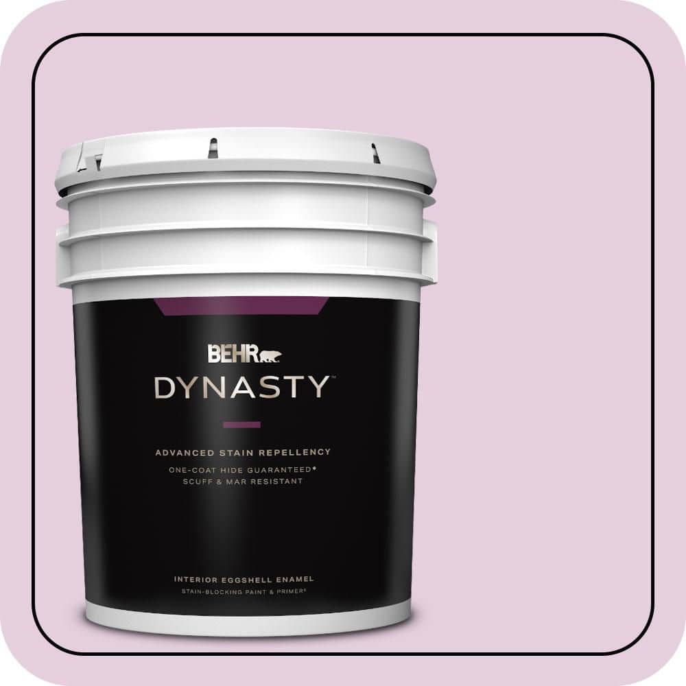 BEHR DYNASTY 5 gal. #680C-3 Rose Glow Eggshell Enamel Interior Stain-Blocking Paint & Primer