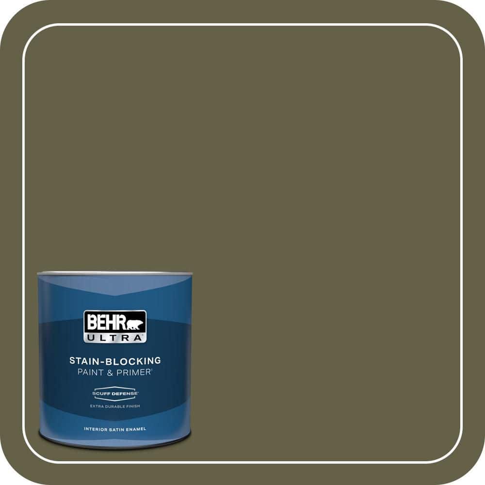 BEHR ULTRA 1 qt. #PPU9-01 Alligator Skin Extra Durable Satin Enamel Interior Paint & Primer