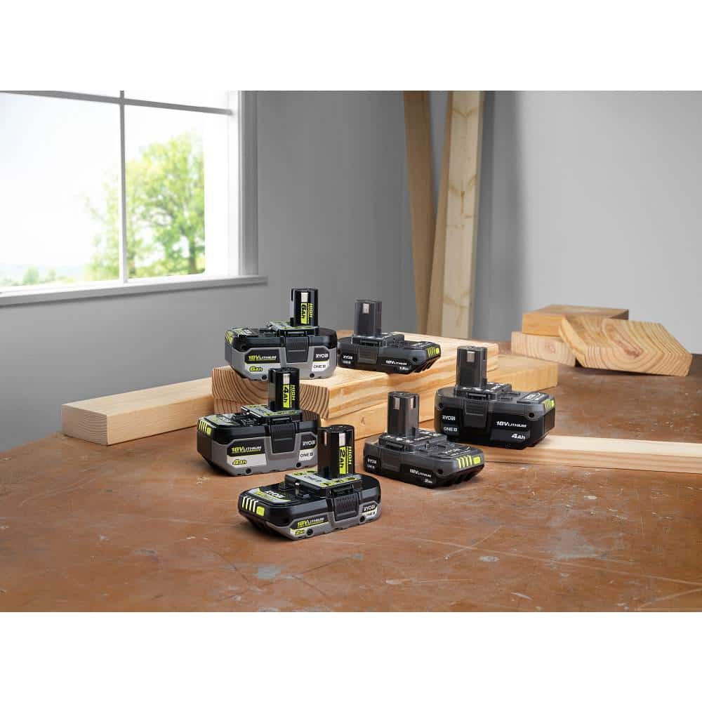 RYOBI ONE+ HP 18V HIGH PERFORMANCE Lithium-Ion 6.0 Ah Battery (2-Pack) w/ ONE+ 18V 4.0 Ah Lithium-Ion HIGH PERFORMANCE Battery (2)