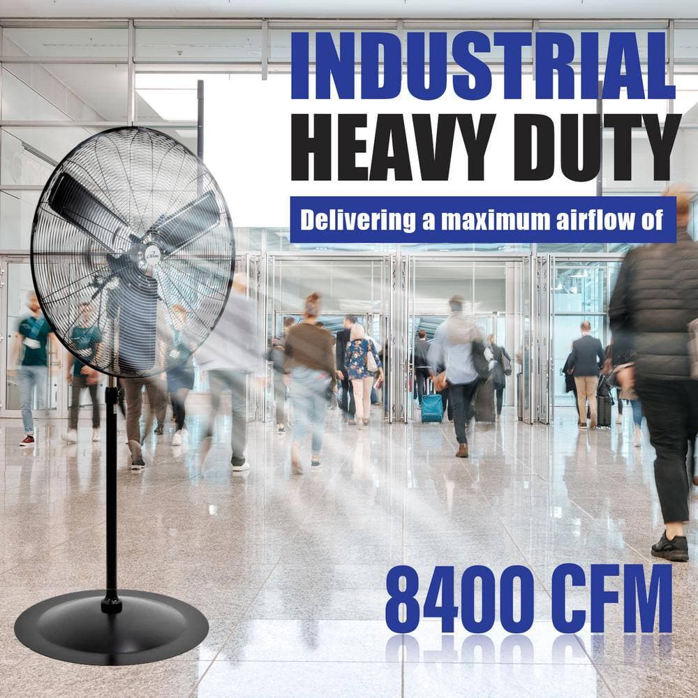 iLIVING 30 in. Oscillating Pedestal Fan with 8400 CFM, Adjustable Height (3)