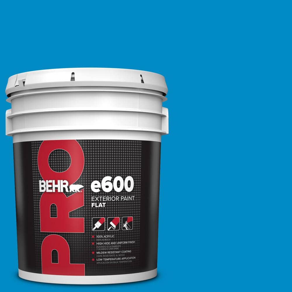 BEHR PRO 5 gal. #MQ4-57 Celebration Blue Flat Exterior Paint