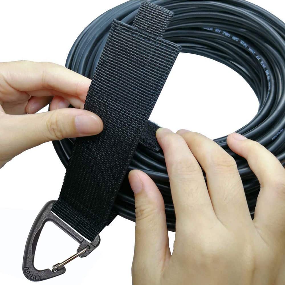 Lukyamzn Extension Cord Holder Organizer for Garage Storage, Heavy Duty Nylon Straps with Triangle Buckle, 8 Pack (3)