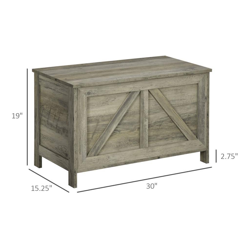 Lycvki 30 in. W x 15.25 in. D x 19 in. H Gray Linen Cabinet with Safety Hinge to Open Up 150° (3)