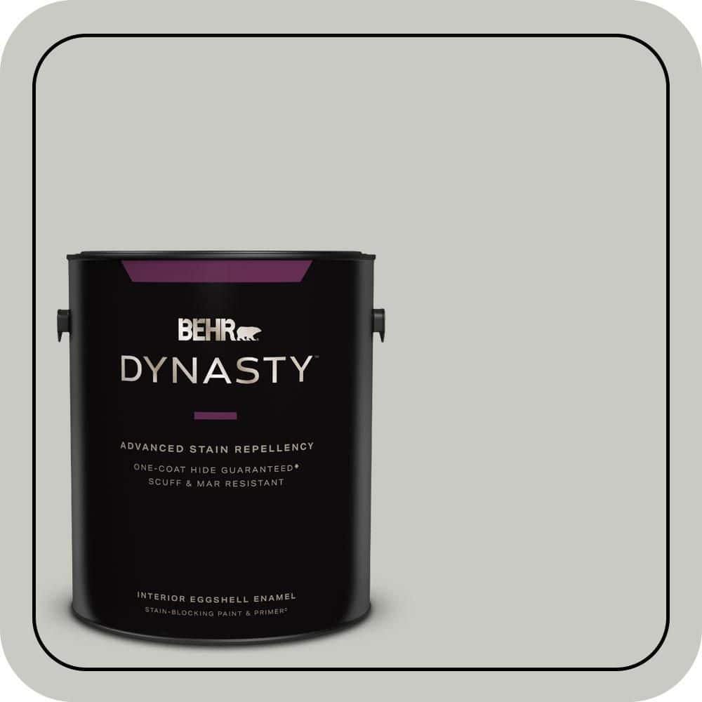 BEHR DYNASTY 1 gal. #N380-2 Heath Gray Eggshell Enamel Interior Stain-Blocking Paint & Primer