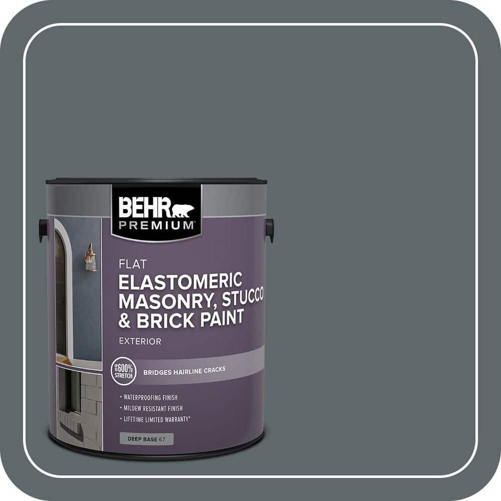 BEHR PREMIUM 5 gal. #MS-70 Evening Blues Elastomeric Masonry, Stucco and Brick Exterior Paint (1)