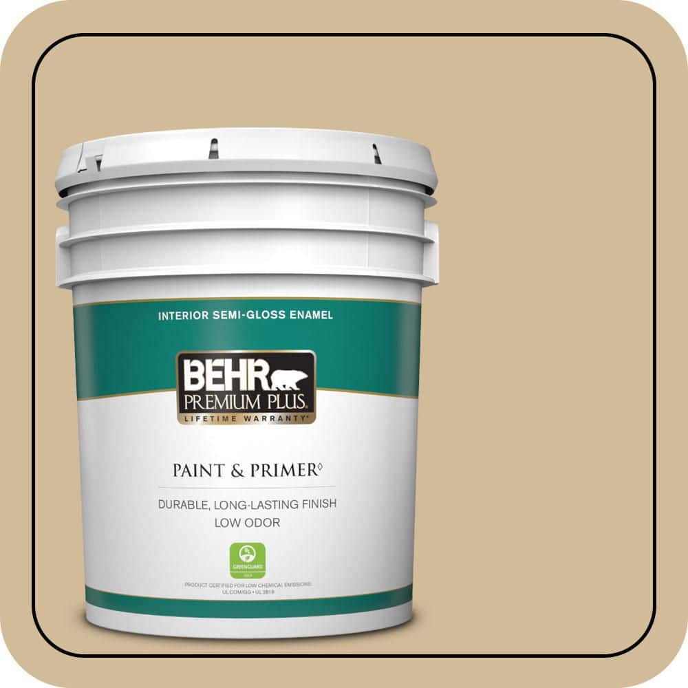 BEHR PREMIUM PLUS 5 gal. #N290-4 Curious Collection Semi-Gloss Enamel Low Odor Interior Paint & Primer