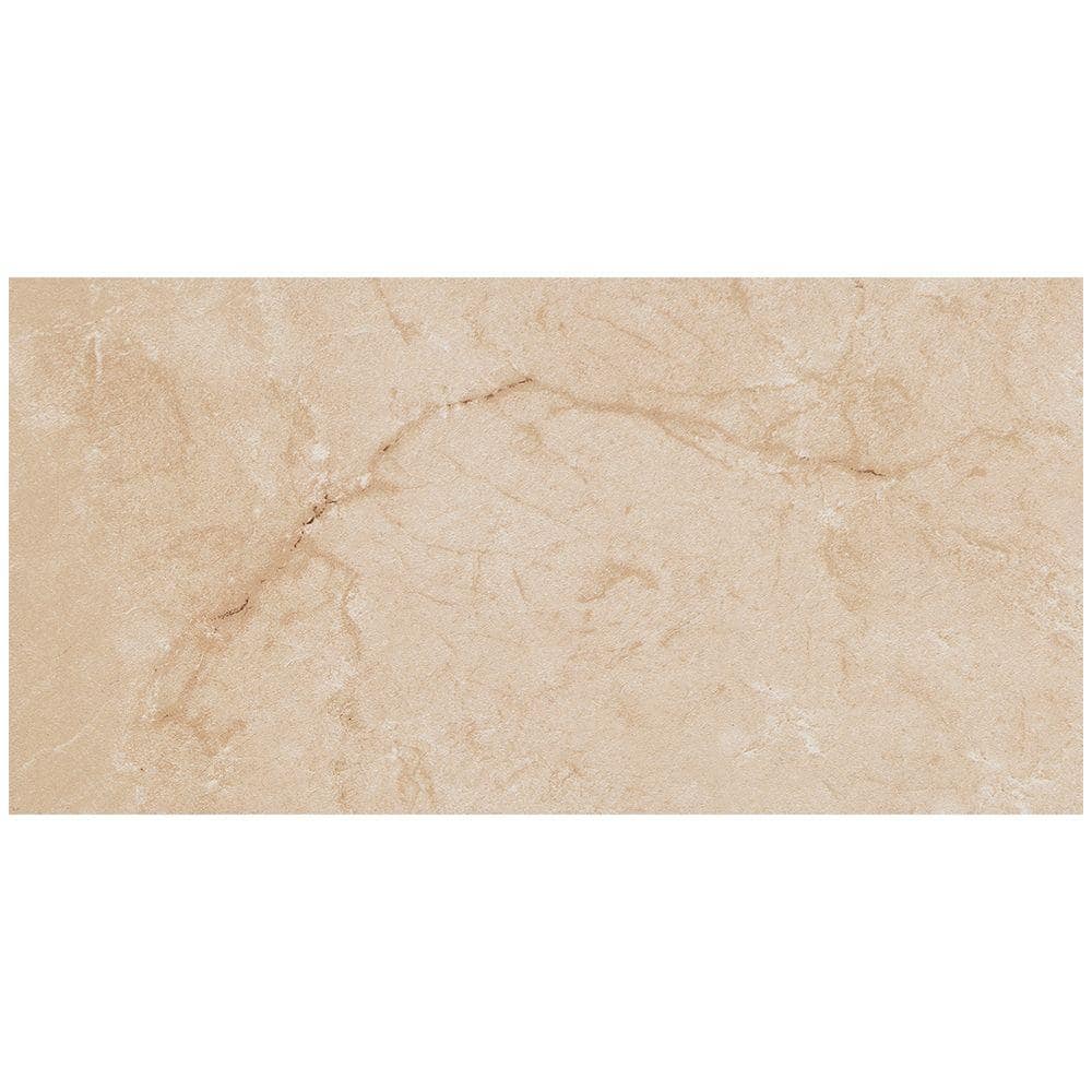 Marazzi VitaElegante Crema 12 in. x 24 in. Porcelain Floor and Wall Tile