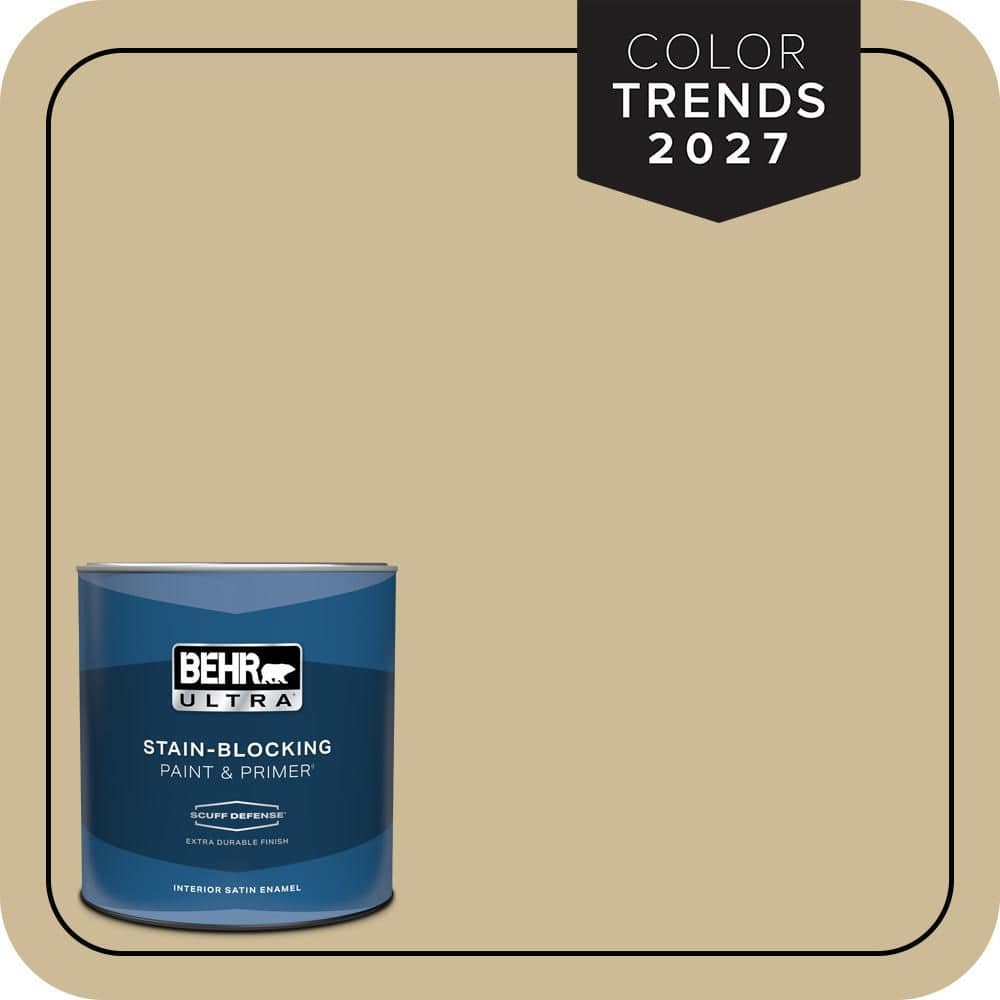 BEHR ULTRA 1 qt. #MQ2-22 Hayloft Extra Durable Satin Enamel Interior Paint & Primer