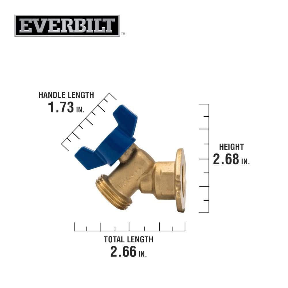 Everbilt 1/2 in. Brass FIP x MHT Quarter-Turn Sillcock Valve with Flange (3)