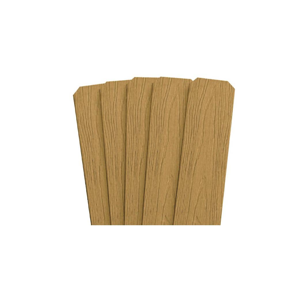 Frame It All 0.40 in. x 5.51 in. x 70.20 in. Red Cedar Capped Composite Dog Ear Fence Picket (5-Pack) (1)