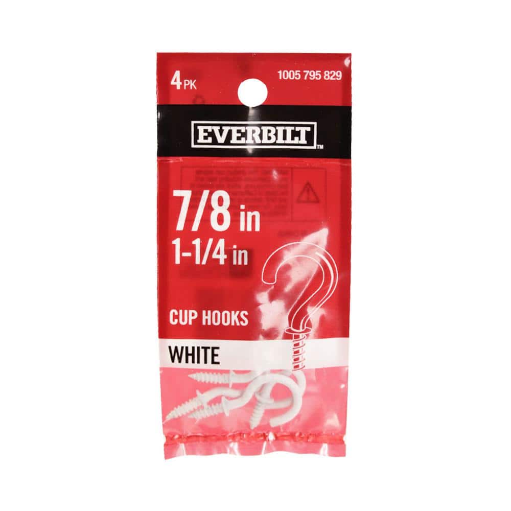 Everbilt Cup Hook 7/8 in. x 1-1/4 in. WHT