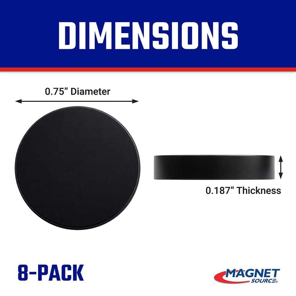 Master Magnet 3/4 in. Dia Black Disc Magnet ( per Pack) (3)