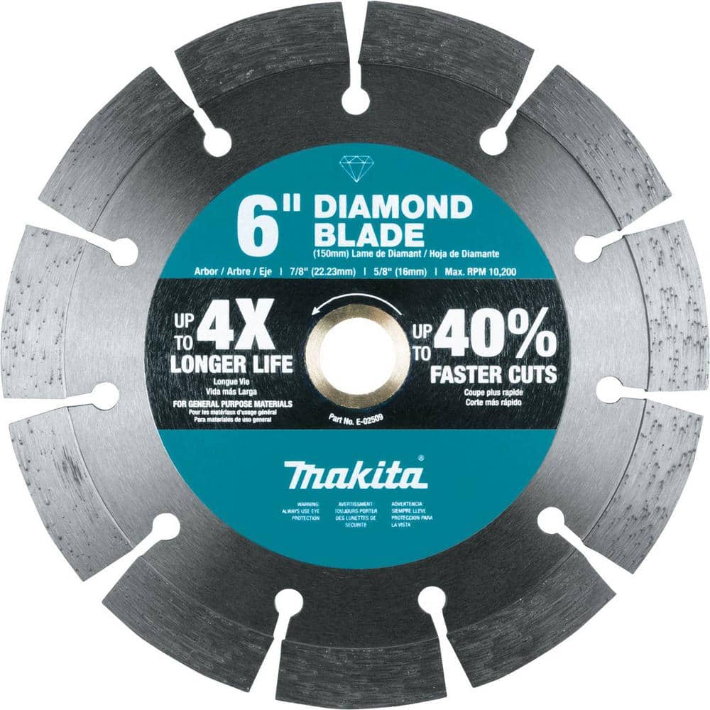 Makita 6 in. Diamond Blade, Segmented, General Purpose