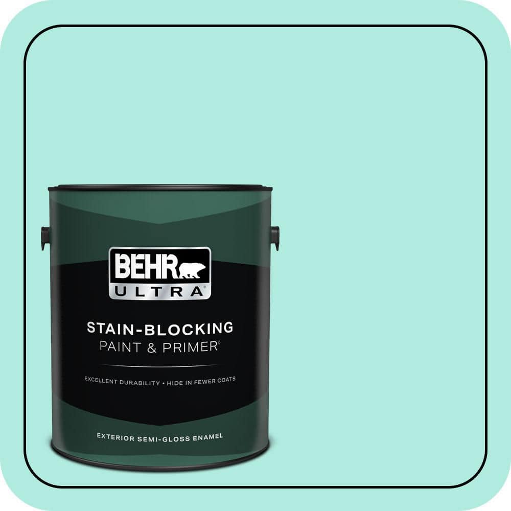 BEHR ULTRA 1 gal. #MQ4-23 Aloha Semi-Gloss Enamel Exterior Paint & Primer