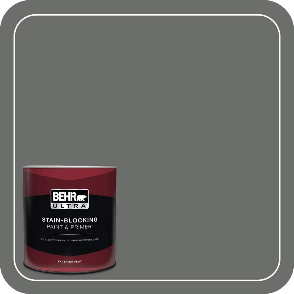 BEHR ULTRA 1 qt. #PPU25-03 Shadows Flat Exterior Paint & Primer