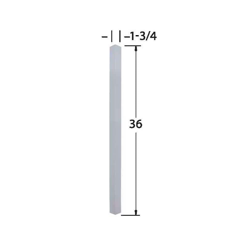 EVERMARK Stair Parts 36 in. x 1-3/4 in. 5360 Primed Full Square Craftsman Wood Baluster for Stair Remodel (2)